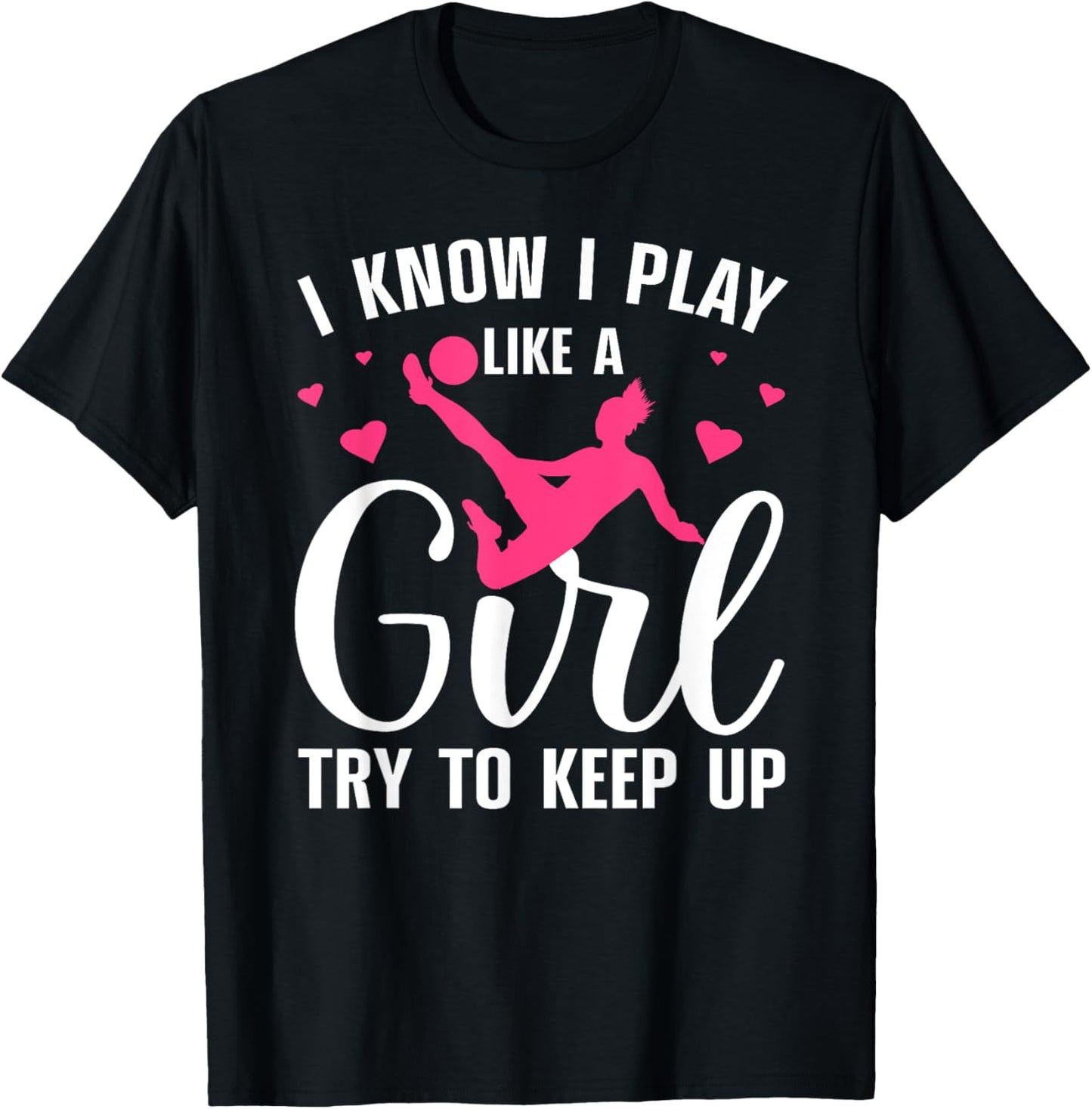 Cool Soccer Girls Soccer Player Football Training T-Shirt - T-Shirt | Black