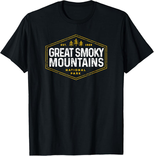 Great Smoky Mountains National Park Shirt Vintage Kids T-Shirt - T-Shirt | Black