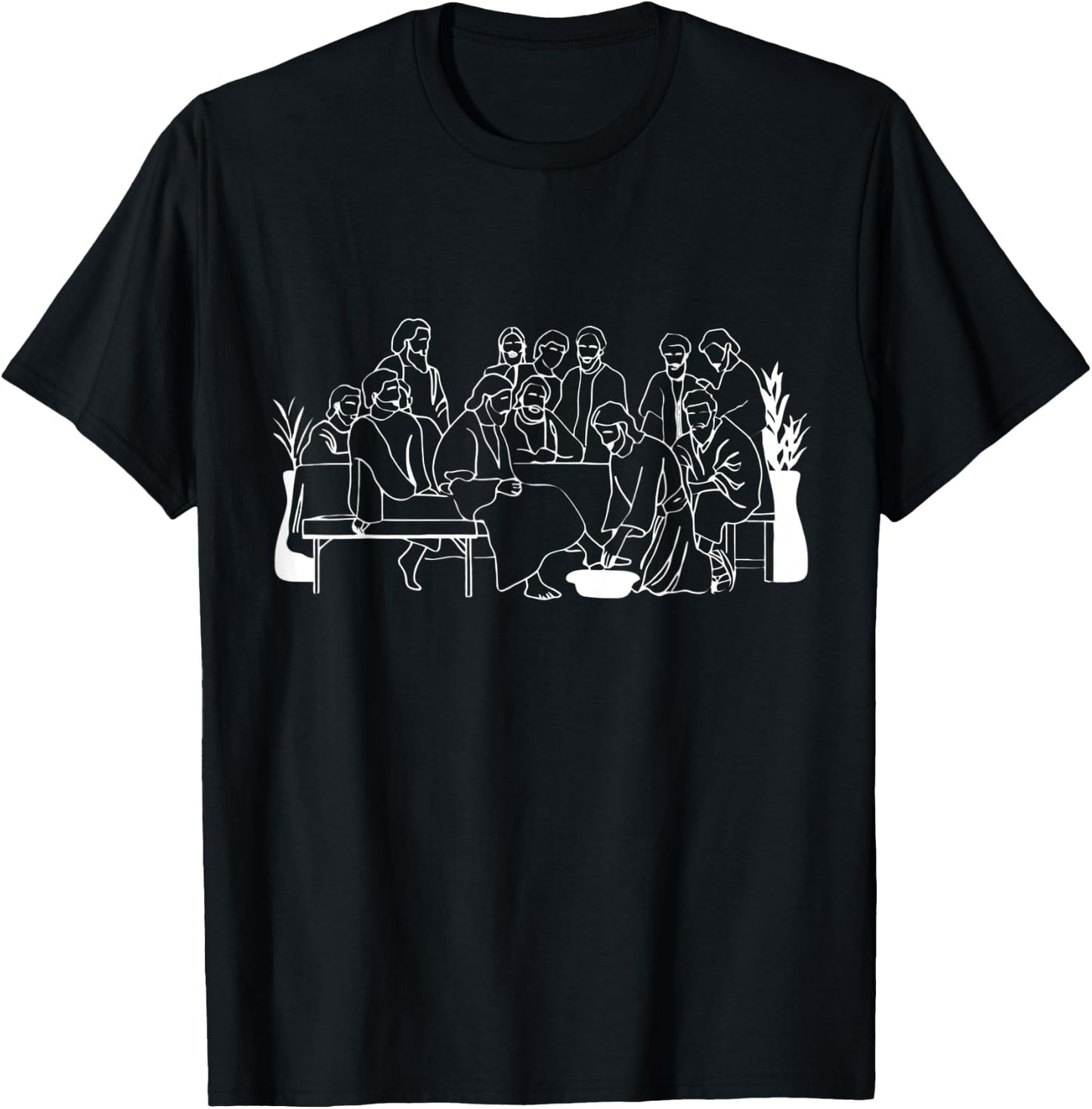 Jesus Christ washed the feet of his disciples T-Shirt - T-Shirt | Black