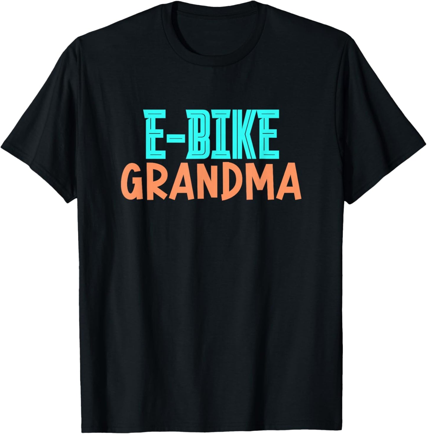 E-Bike Grandma Cycling Biking Electric Rider Grandmother Nan T-Shirt - T-Shirt | Black