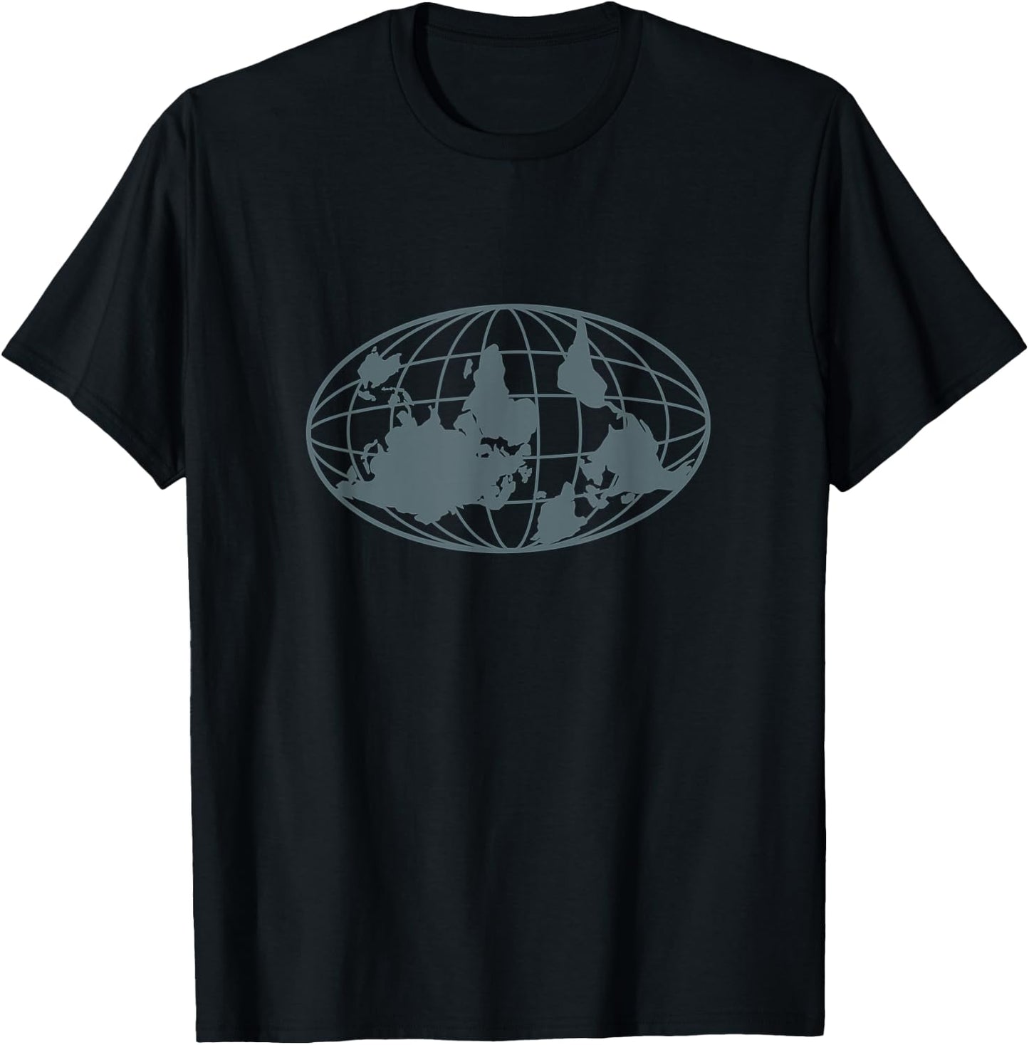 Upside Down Earth Globe Funny Wrong Way Planet T-Shirt - T-Shirt | Black