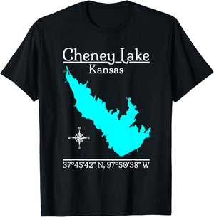 Cheney Lake, Kansas T-Shirt - T-Shirt | Black