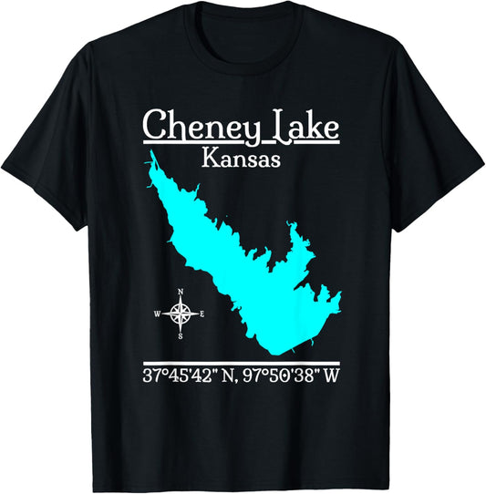 Cheney Lake, Kansas T-Shirt - T-Shirt | Black