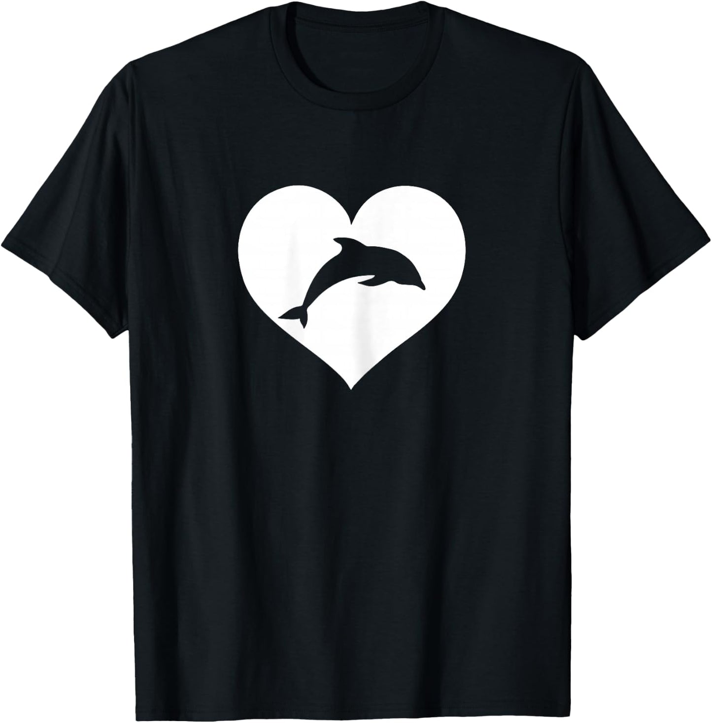 Cute Pink Dolphin T-Shirt - T-Shirt | Black