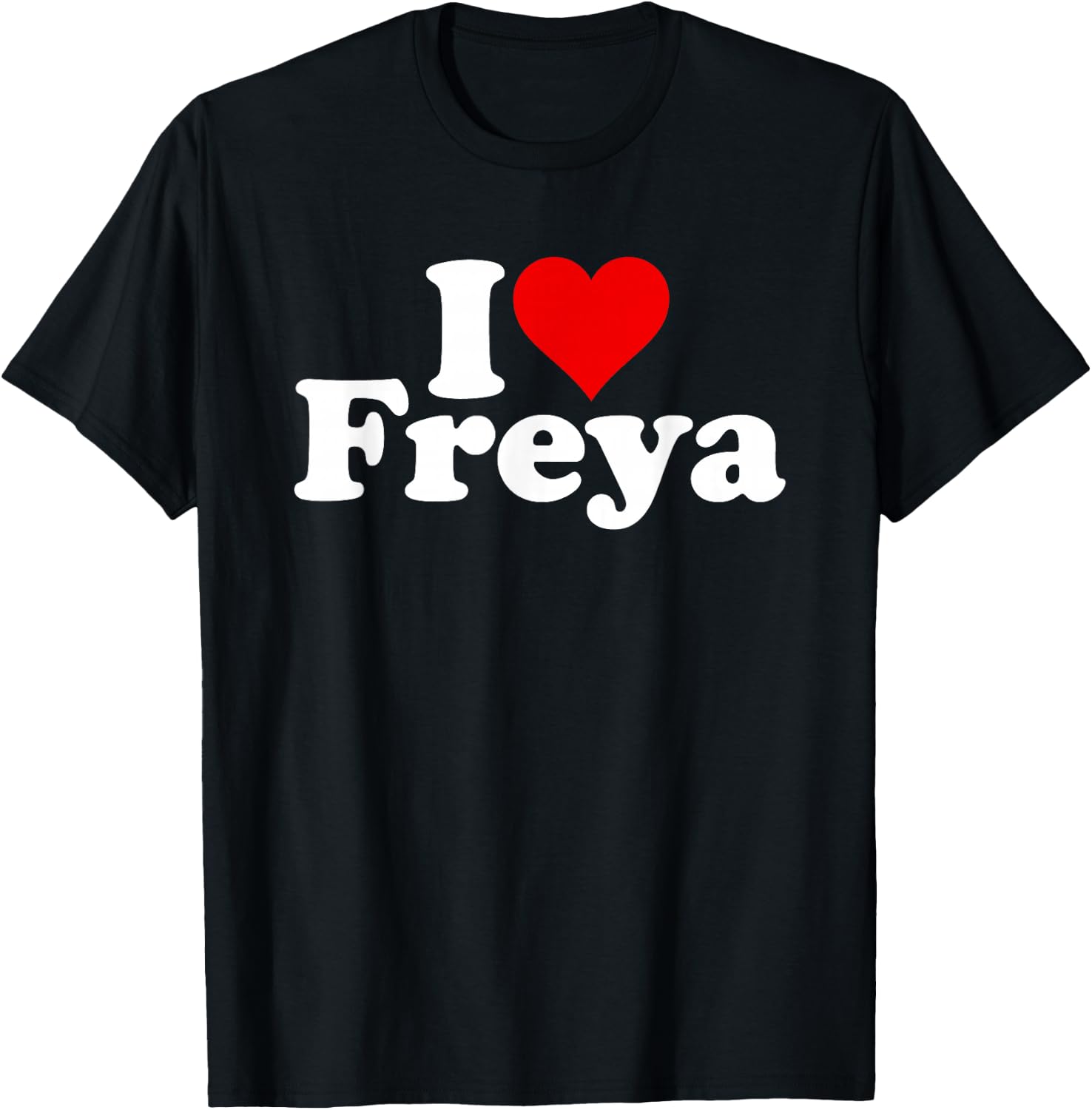 I Love Heart Freya T-Shirt - T-Shirt | Black