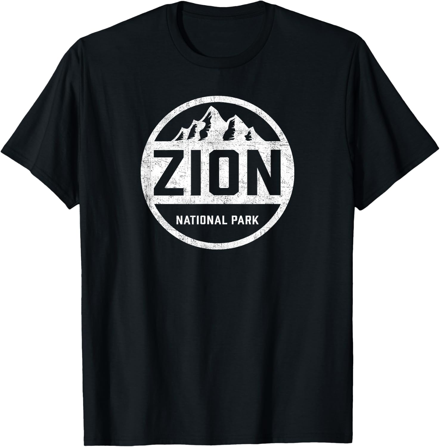 Retro Zion National Park Utah Mountain Women Men Kids Hiking T-Shirt - T-Shirt | Black