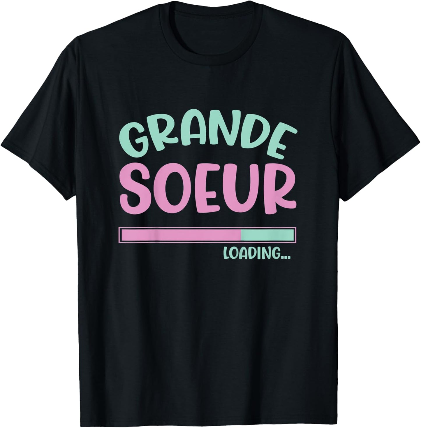 Kids Pregnancy Announcement for Girls Je Vais être une Grande Soeur T-Shirt - T-Shirt | Black