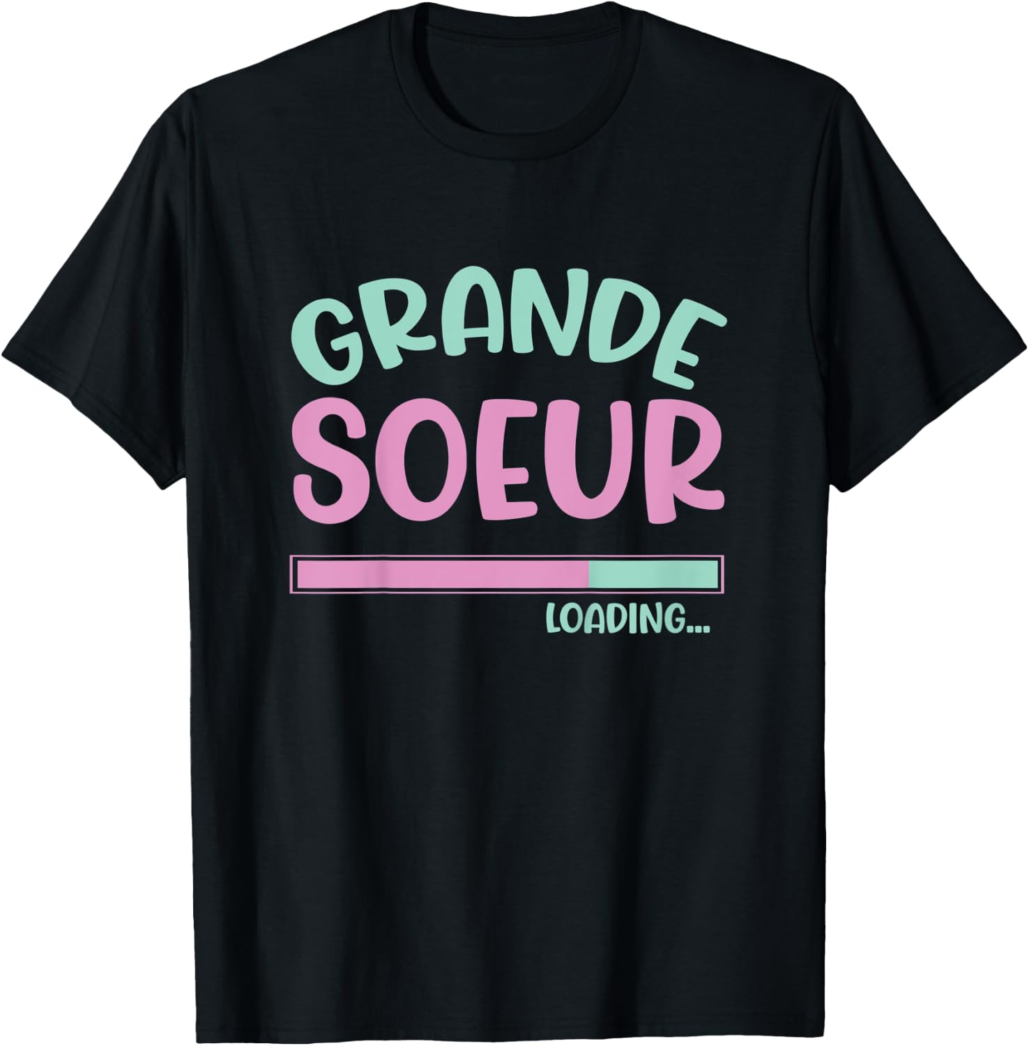 Kids Pregnancy Announcement for Girls Je Vais être une Grande Soeur T-Shirt - T-Shirt | Black