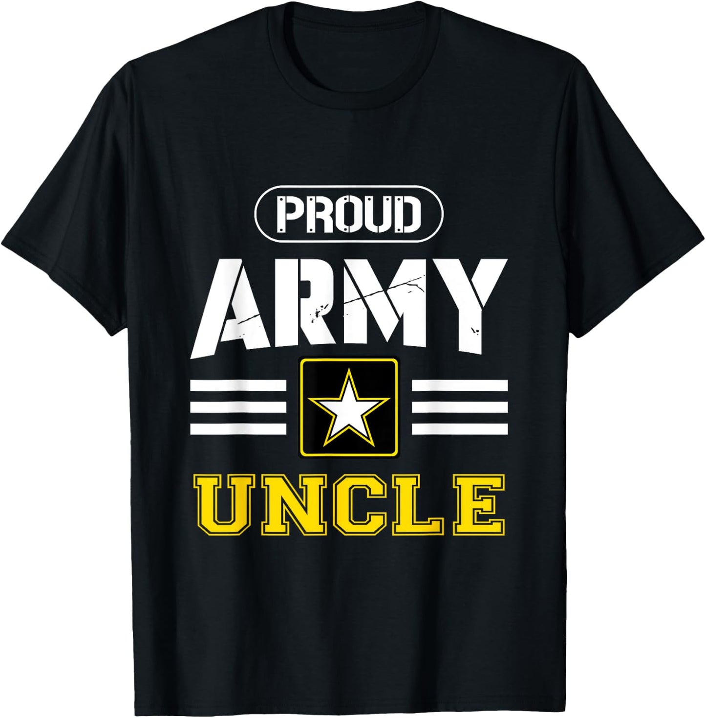Proud Army Uncle of a US Soldier Military Pride For T-Shirt - T-Shirt | Black