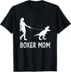 Boxer Mom Dog Boxer Mama Dinosaur Women Mother's Day T-Shirt - T-Shirt | Black