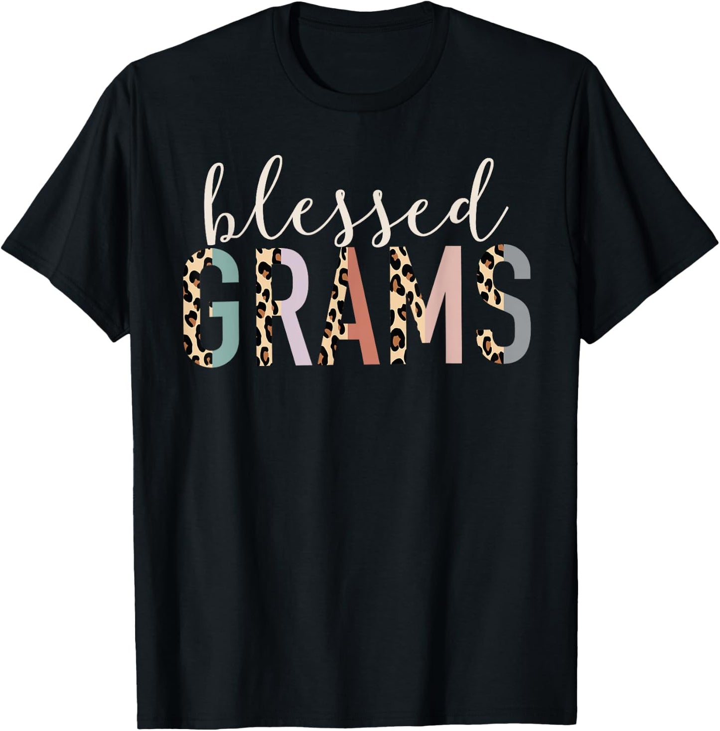 Blessed Grams Cute Leopard Print T-Shirt - T-Shirt | Black