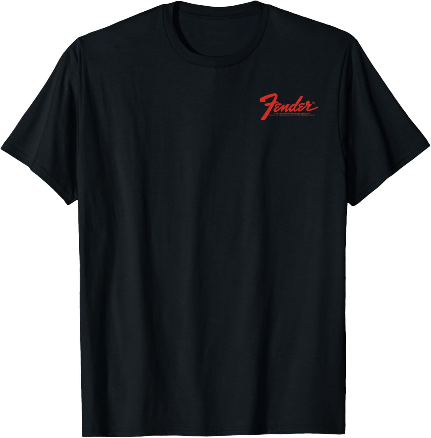 Fender Vintage Guitar Pocket Logo Design T-Shirt - T-Shirt | Black