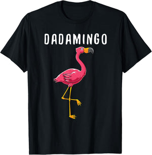 Flamingo bird funny theme for DADA T-Shirt - T-Shirt | Black