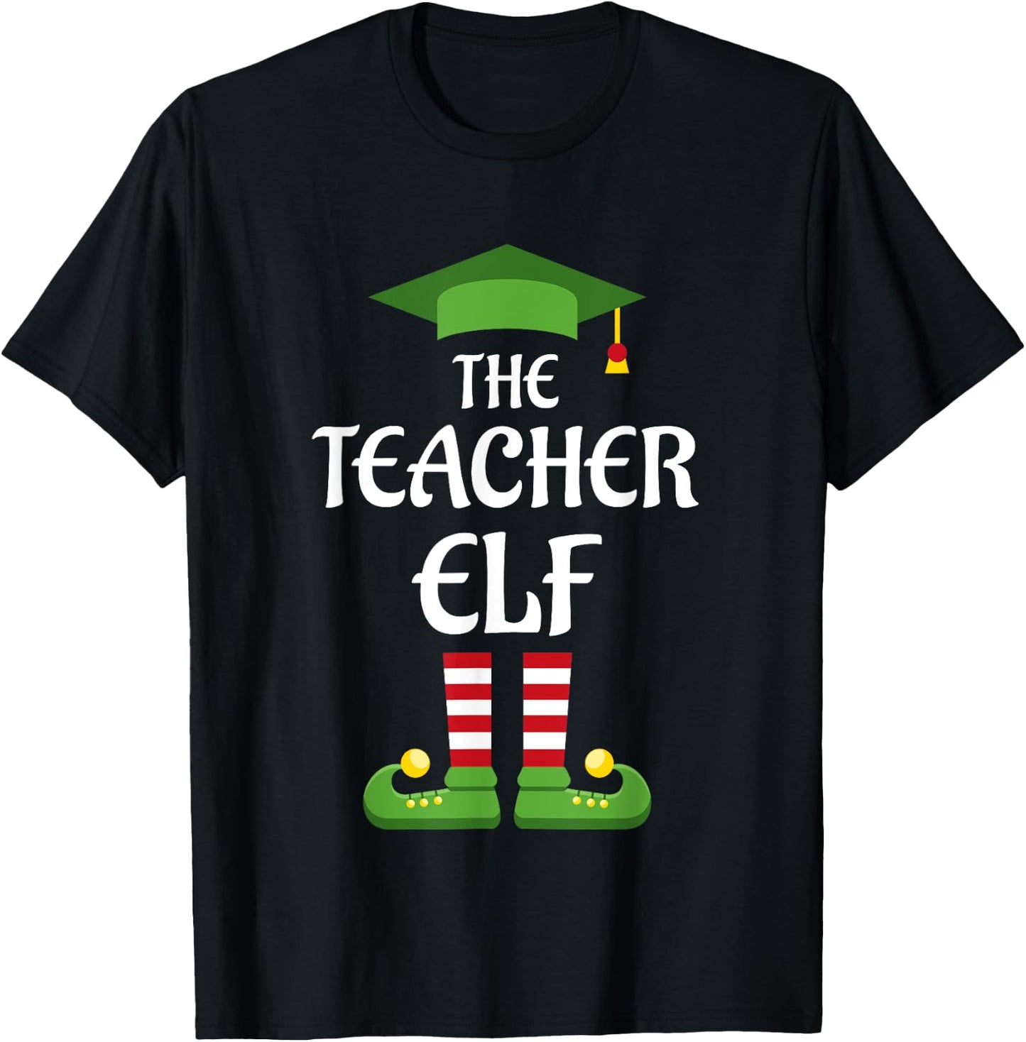 Teacher Elf Family Matching Group Christmas Women T-Shirt - T-Shirt | Black