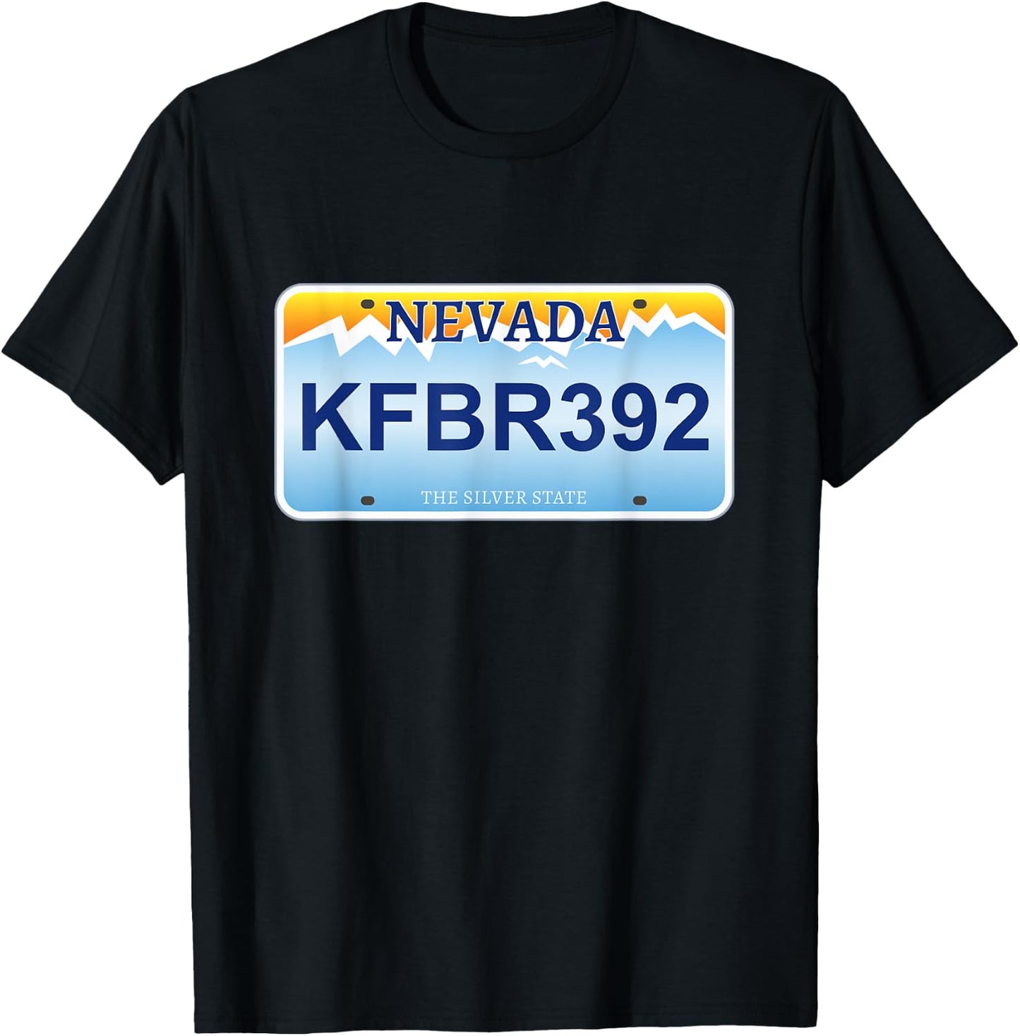 KFBR392 Nevada License Plate Funny Movie Reference T-Shirt - T-Shirt | Black