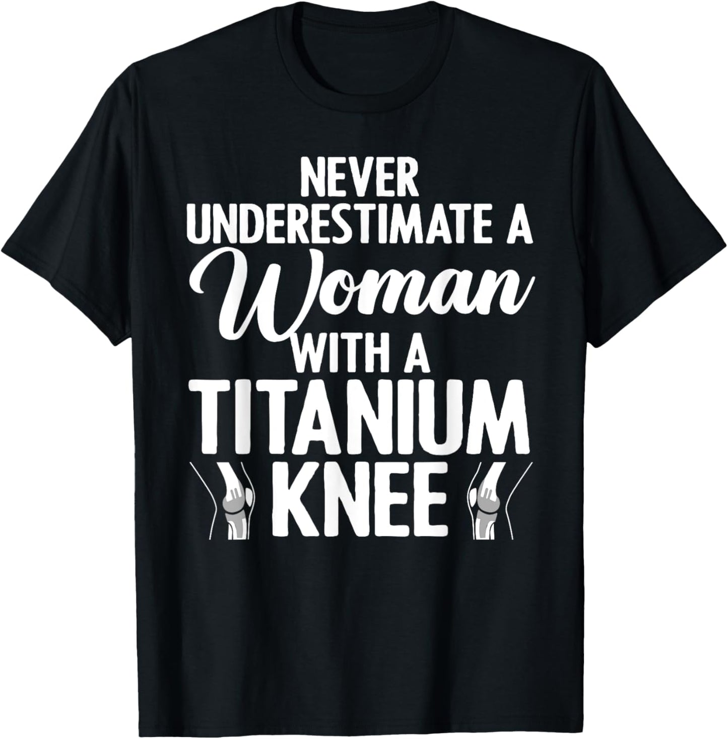 Cool Knee Surgery Girls Titanium Knee Replacement T-Shirt - T-Shirt | Black