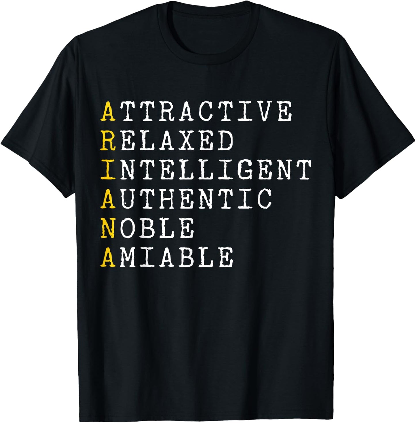 Ariana Personalized, Ariana Name, Girl Woman Ariana T-Shirt - T-Shirt | Black