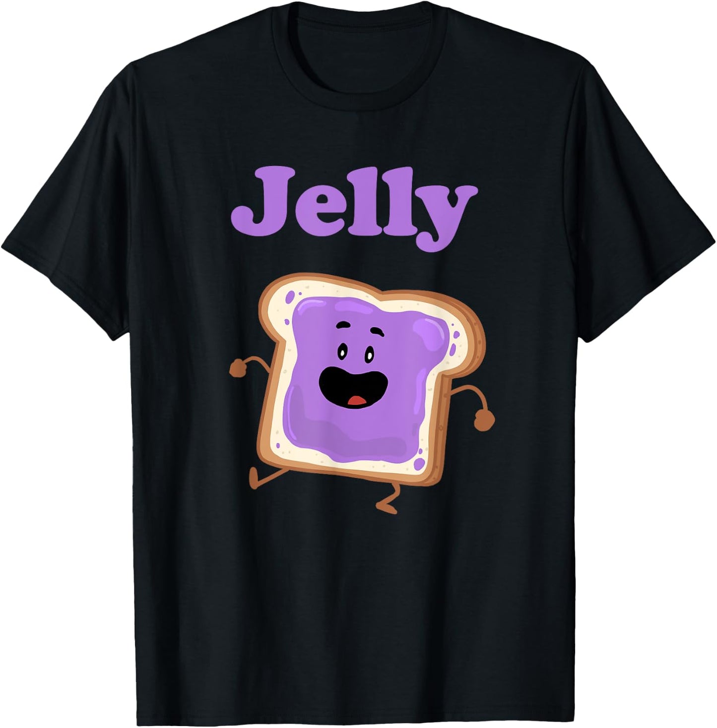 Miftees Besties Dancing Jelly Peanut Butter and Jelly - Women's Fun Dancing - Black, Small T-Shirt - T-Shirt | Black