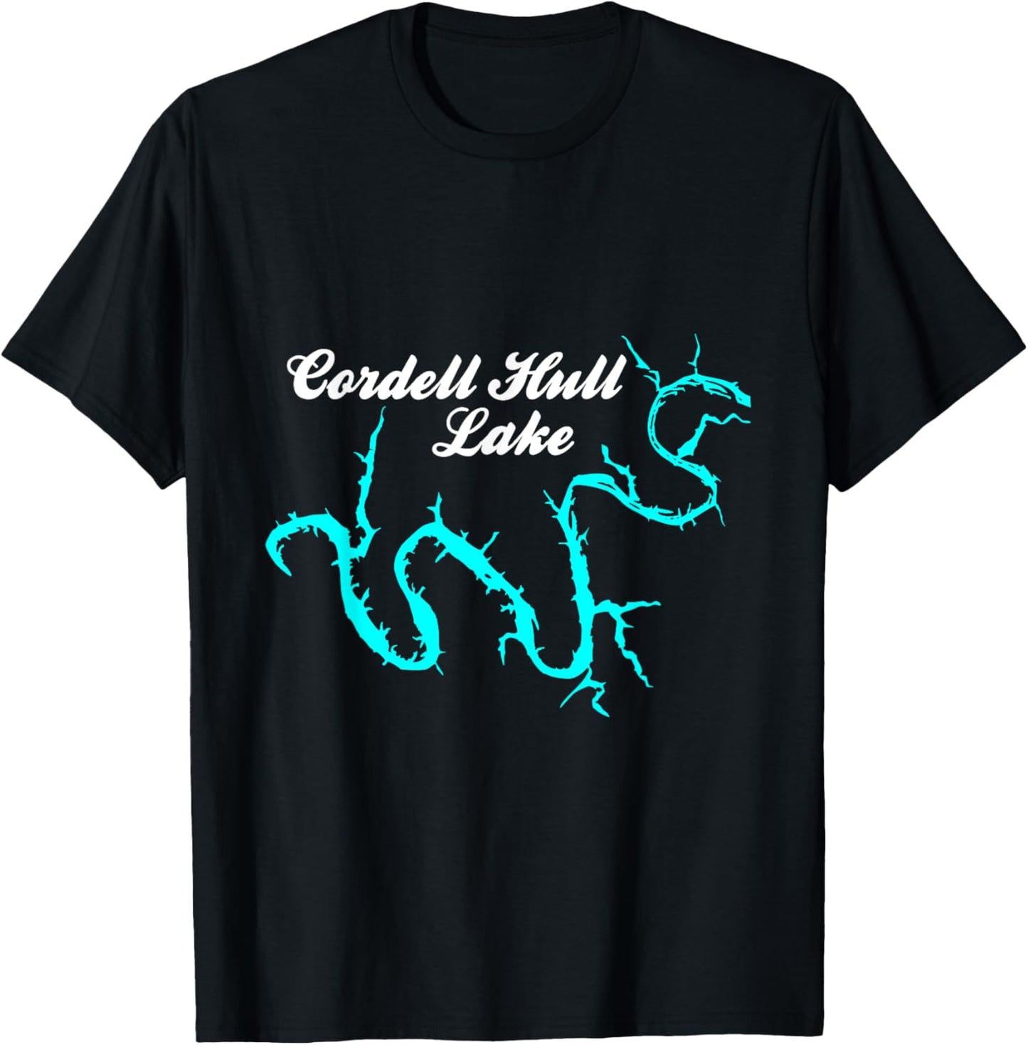 Minimalist Cordell Hull Lake - Tennessee T-Shirt - T-Shirt | Black