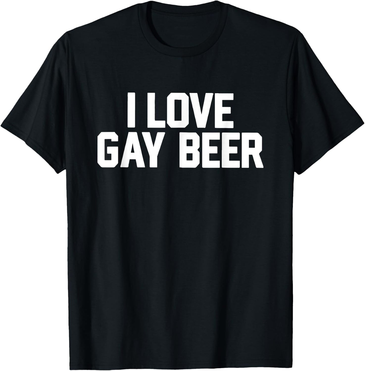 I Love Gay Beer Apparel T-Shirt - T-Shirt | Black