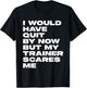 I Would Have Quit But My Trainer Scares Me Funny Workout T-Shirt - T-Shirt | Black