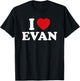 I Heart Love Evan T-Shirt - T-Shirt | Black
