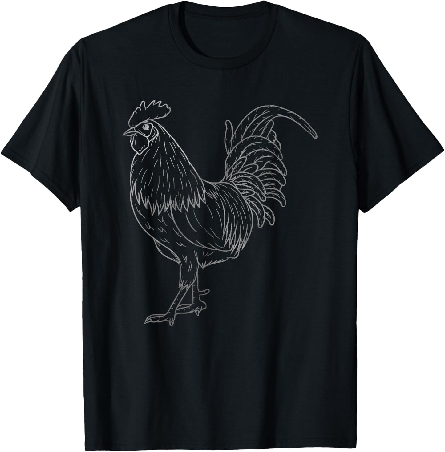 Chicken Art Colorful Rooster Funny Fowl Lovers Outfit T-Shirt - T-Shirt | Black