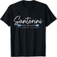 Santorini Greece Greek Flag Holiday Souvenir T-Shirt - T-Shirt | Black