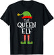 The queen elf funny christmas matching family pajama T-Shirt - T-Shirt | Black