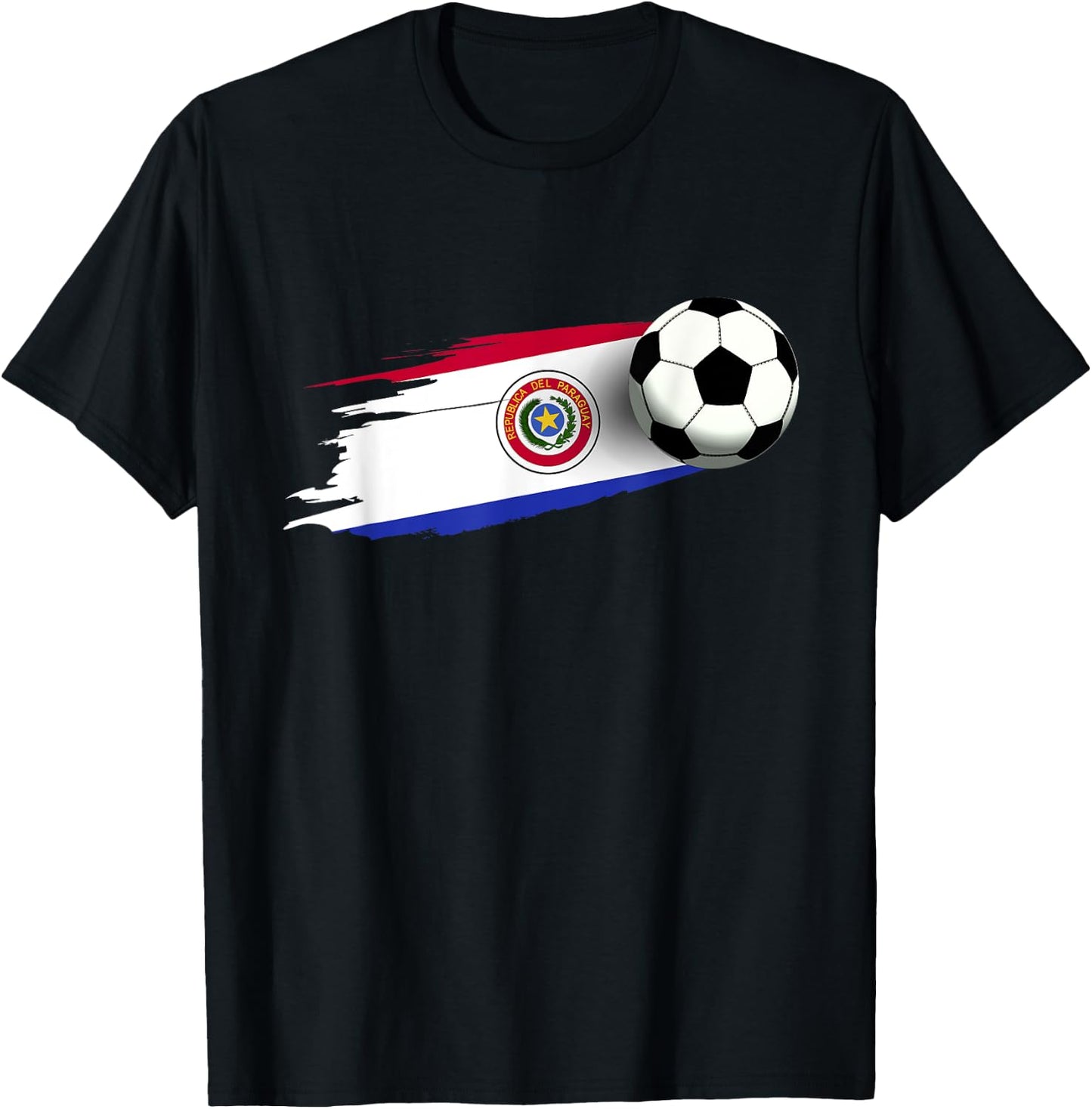 Paraguay Flag Jersey Paraguayan Soccer Team Paraguayan T-Shirt - T-Shirt | Black