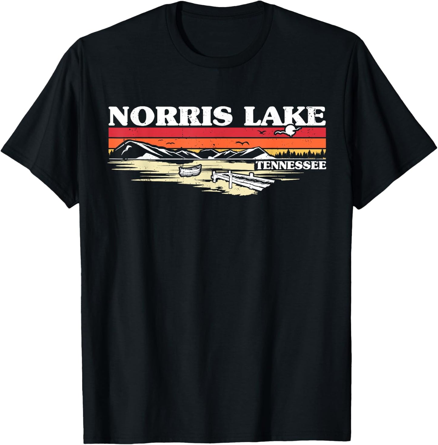 Fishing Boating Camping Lake Vacation Norris Lake T-Shirt - T-Shirt | Black