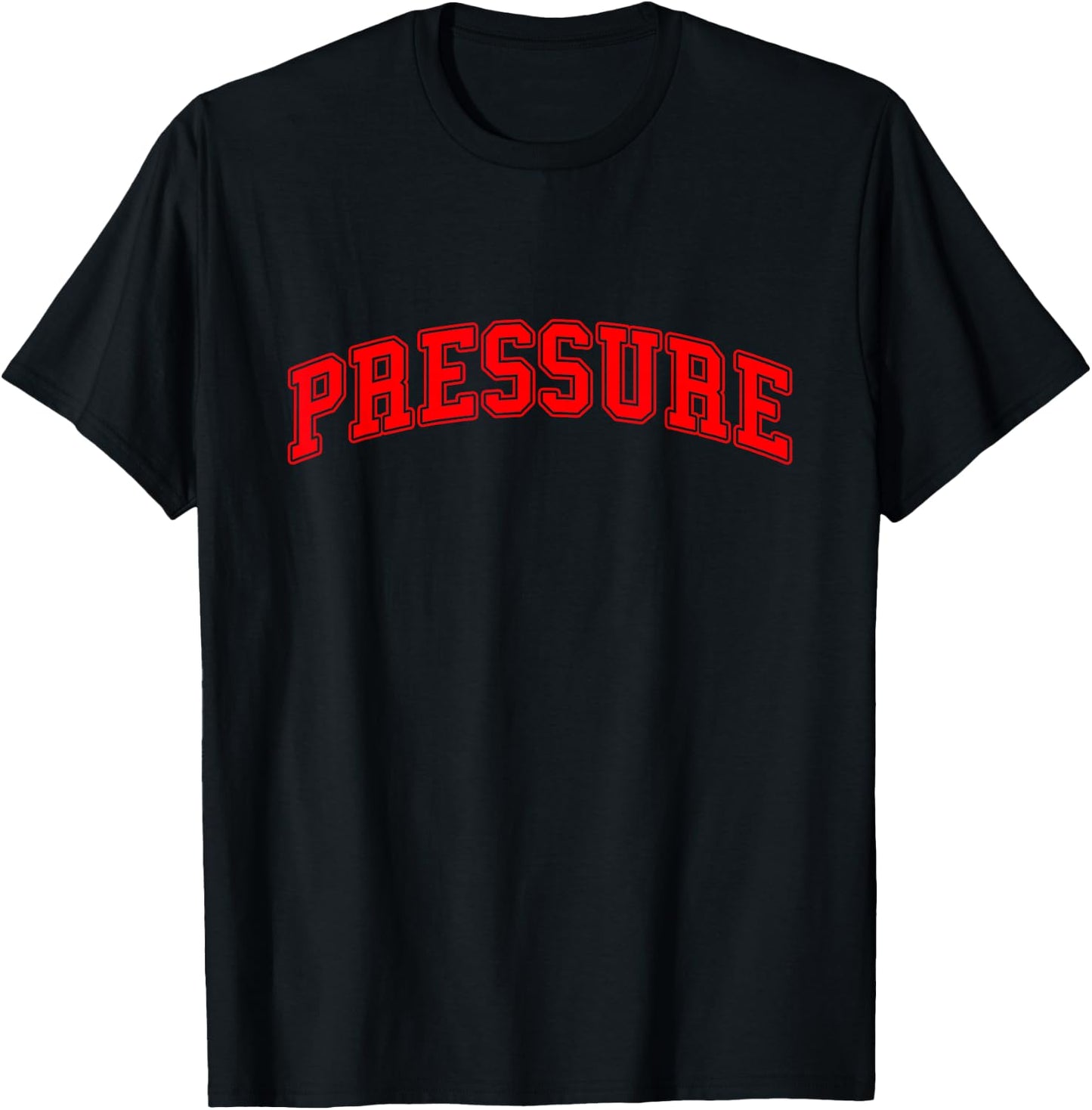 Red Pressure Red Color Graphic T-Shirt - T-Shirt | Black