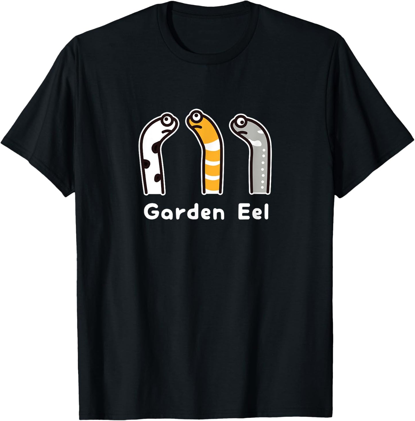 Spotted garden eel fish Heteroconger hassi funny cute T-Shirt - T-Shirt | Black