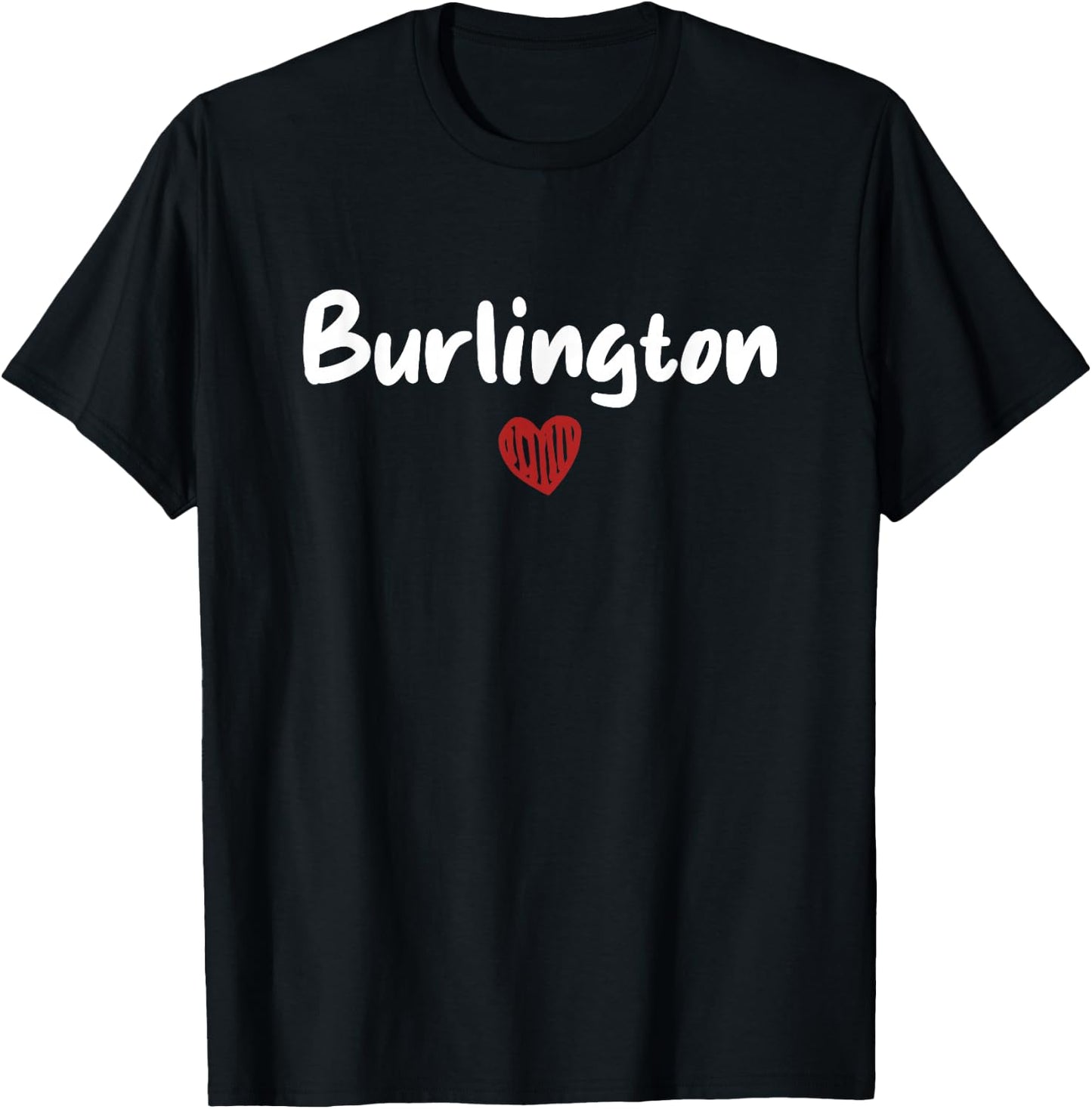 Burlington - I Love Burlington - Throwback Design - Classic T-Shirt - T-Shirt | Black
