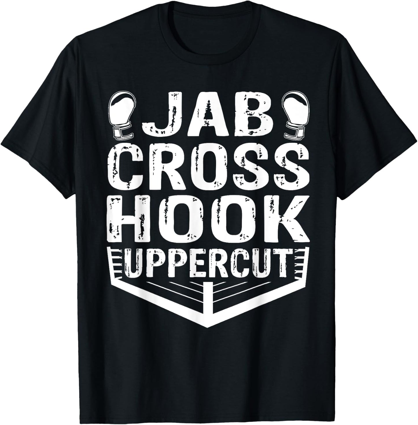 Jab Cross Hook Uppercut Boxer Workout Men Women Kickboxing T-Shirt - T-Shirt | Black