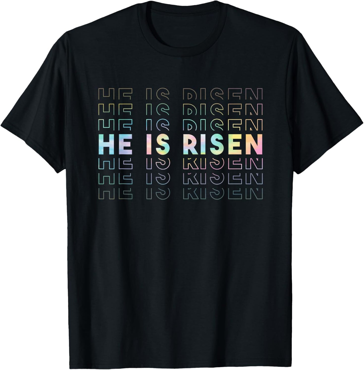 He Is Risen Sun Resurrection Easter Christian Men Women Kids T-Shirt - T-Shirt | Black