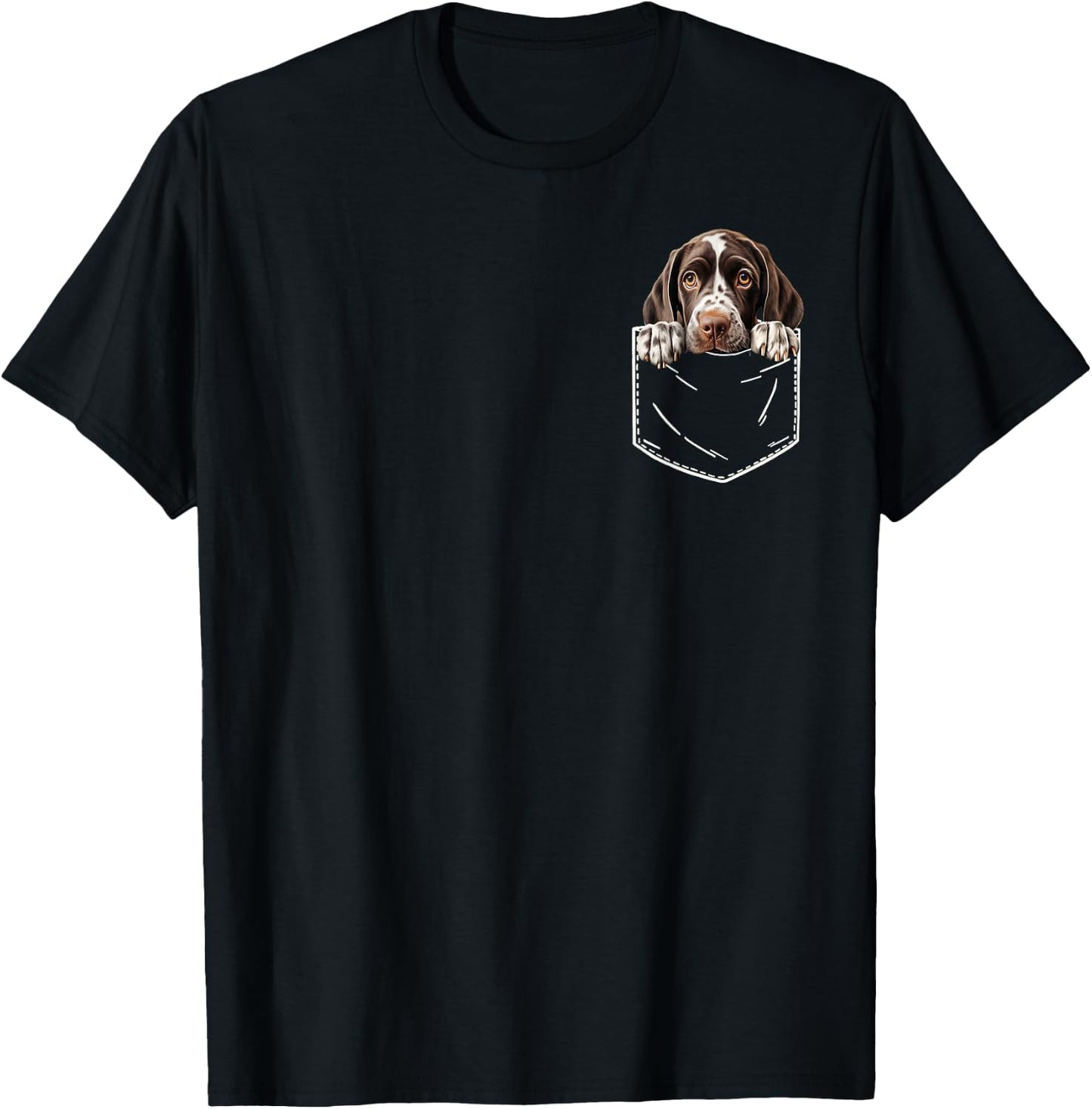 German Shorthaired Pointer In A Pocket GSP puppy in a pocket T-Shirt - T-Shirt | Black