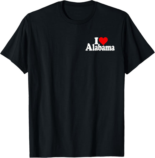 I Love Alabama I Heart Bama T-Shirt - T-Shirt | Black