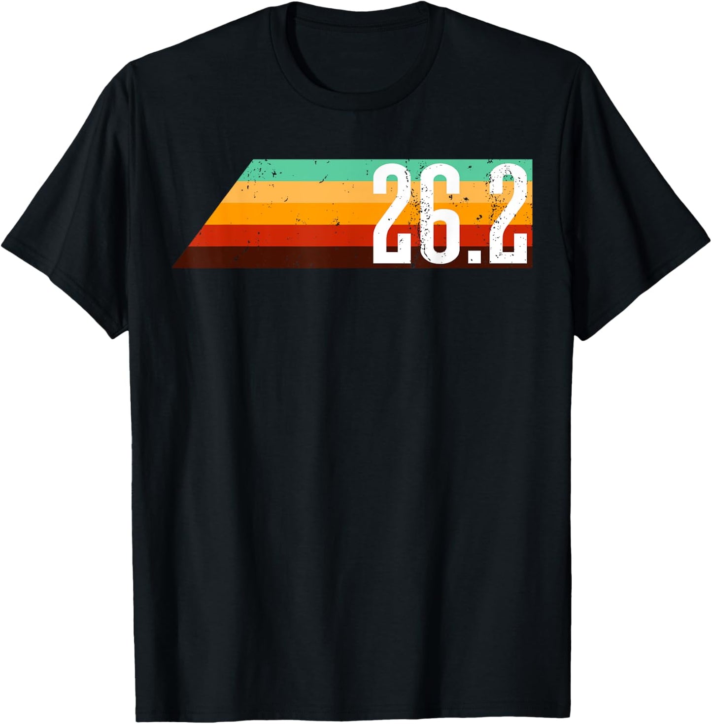 Retro 26.2 Miles Marathon Funny Vintage Athlete Outfit T-Shirt - T-Shirt | Black