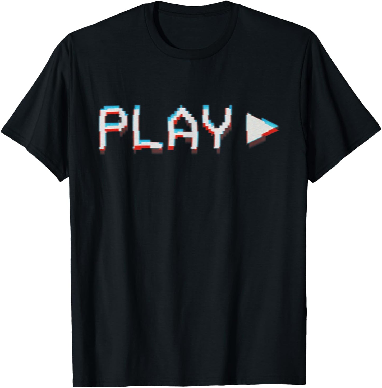 Glitch VCR VHS Tape 80s Play T-Shirt - T-Shirt | Black