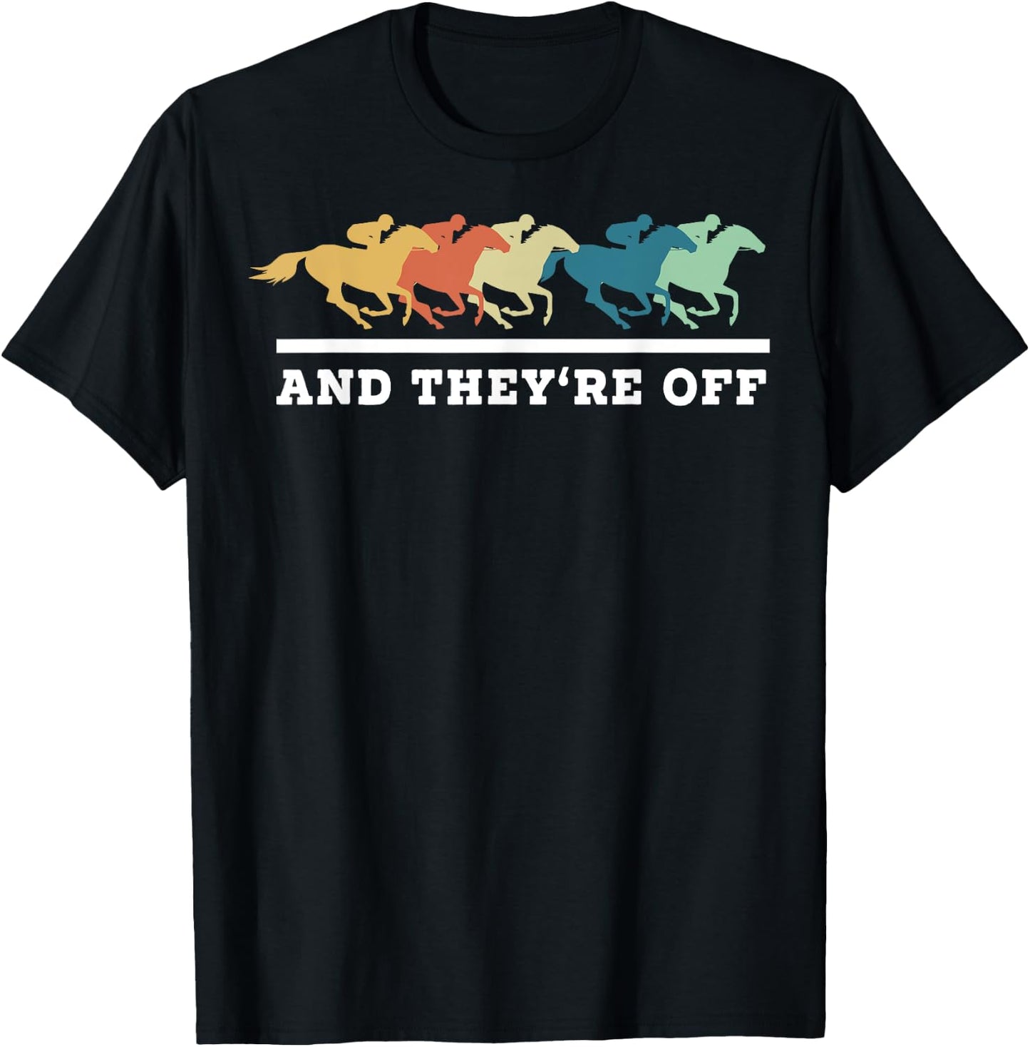 Funny Horse Racing Jockey Racer Derby Rider Track Race T-Shirt - T-Shirt | Black