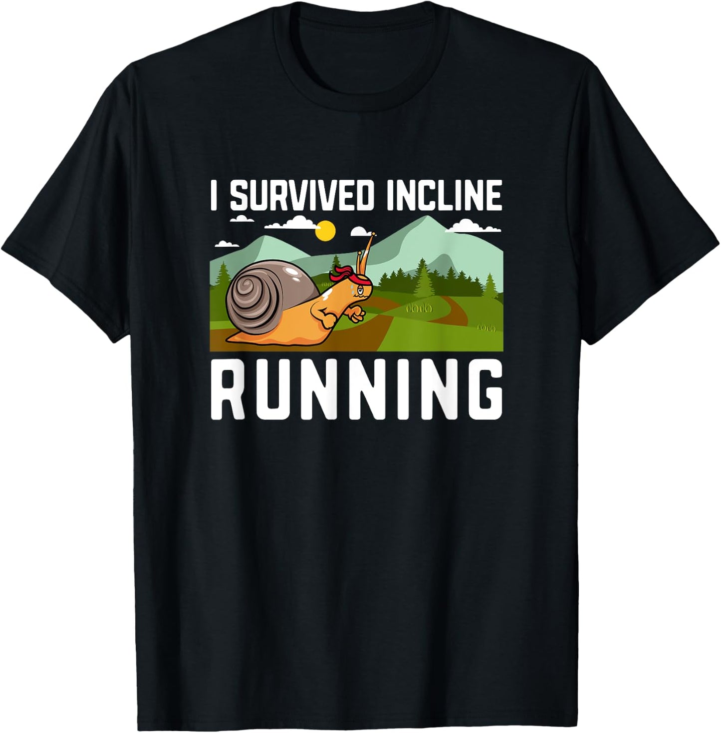 Incline Runners Treadmill Fitness Muscle Workout Hill Sprint T-Shirt - T-Shirt | Black