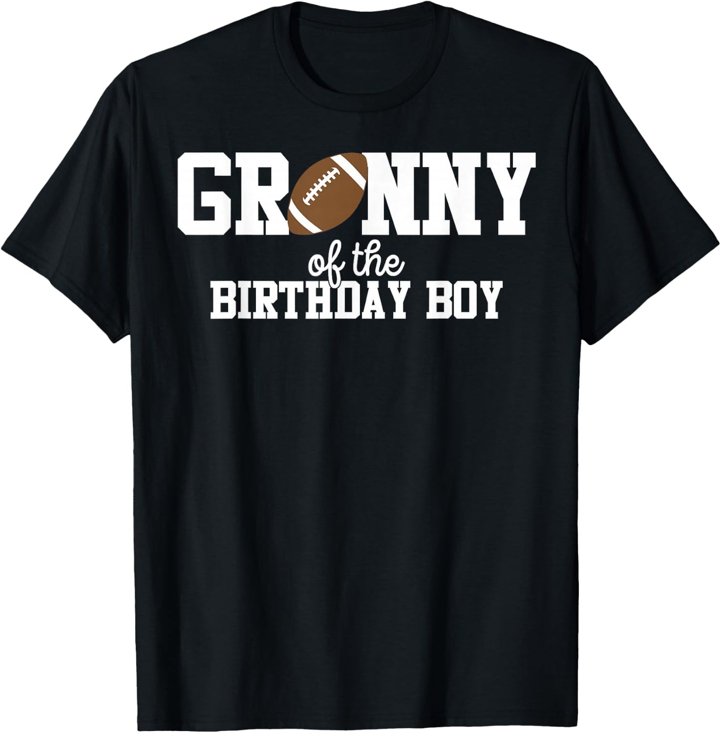 Granny of the Birthday Boy Football Lover First Birthday T-Shirt - T-Shirt | Black
