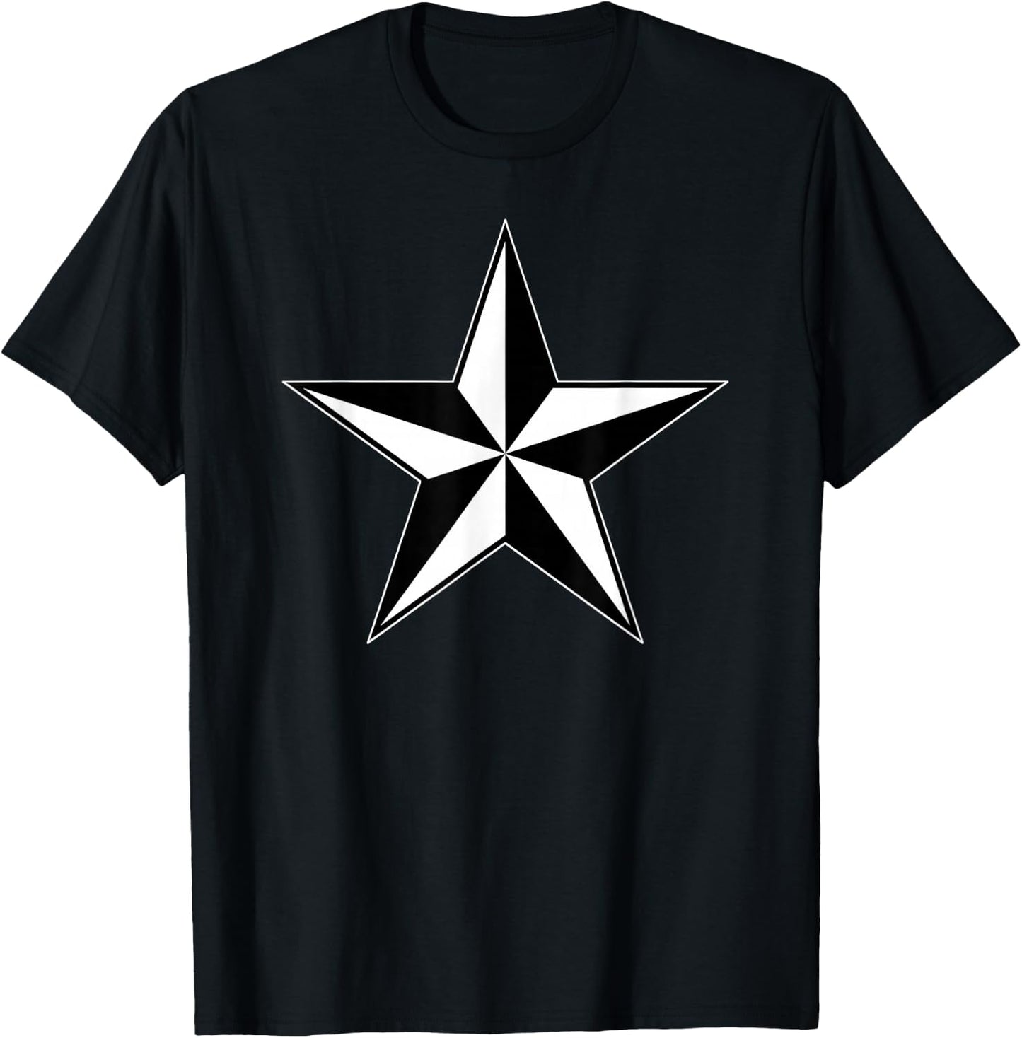 Nautical Star North Navigation Symbol T-Shirt - T-Shirt | Black