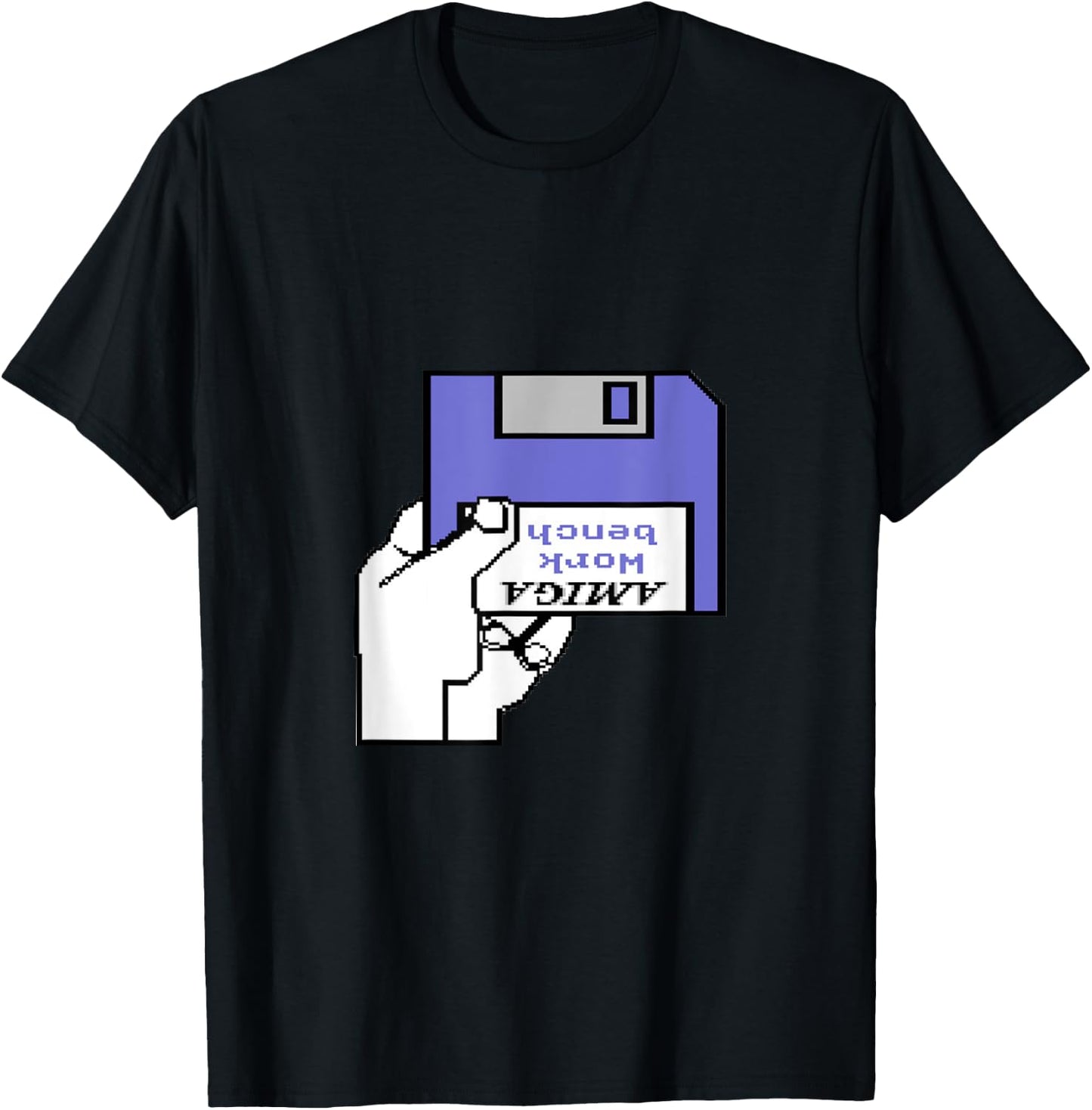 Amiga Workbench Floppy Insert Retro Computer T-Shirt - T-Shirt | Black