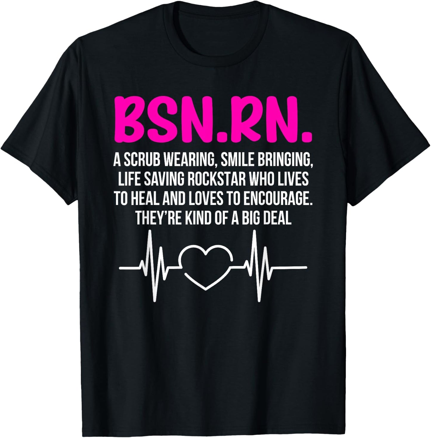 BSN RN Graduation Definition BSN Registered Nurse Graduation T-Shirt - T-Shirt | Black