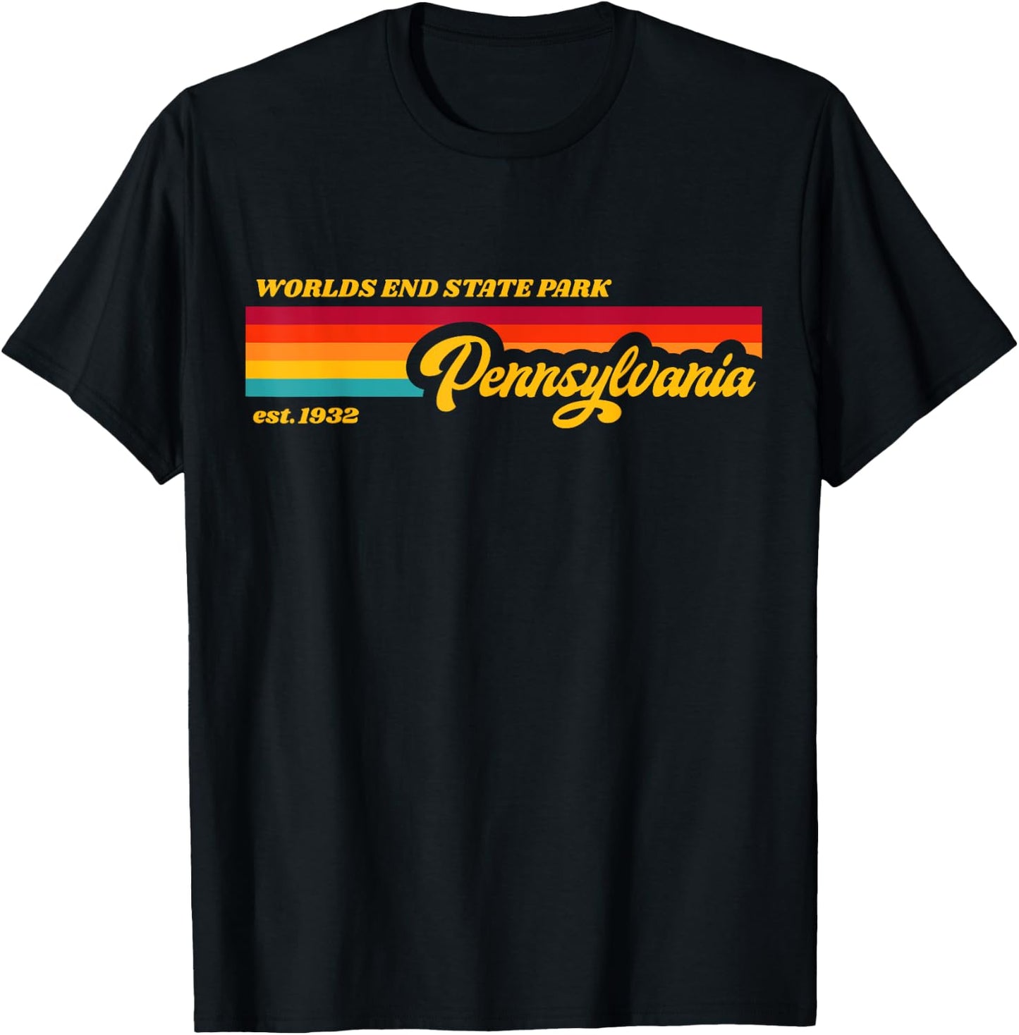 Pennsylvania WORLDS END State Park T-Shirt - T-Shirt | Black