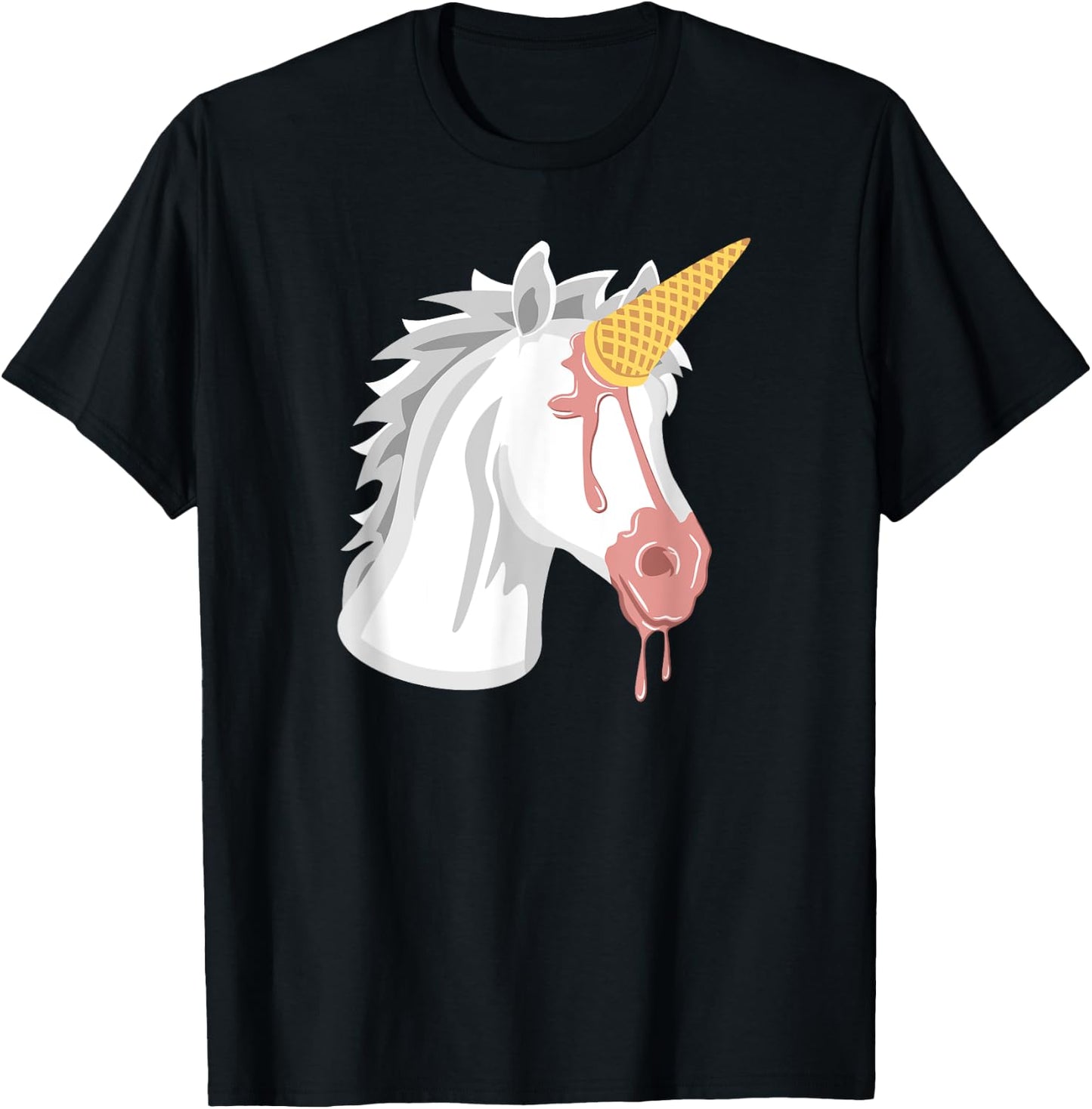 Ice Cream Cone Funny Unicorn Clothing Women Girls T-Shirt - T-Shirt | Black