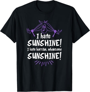 I Hate Sunshine! Wholesome Sunshine! - Halloween Witch Gift Women T-Shirt - T-Shirt | Black