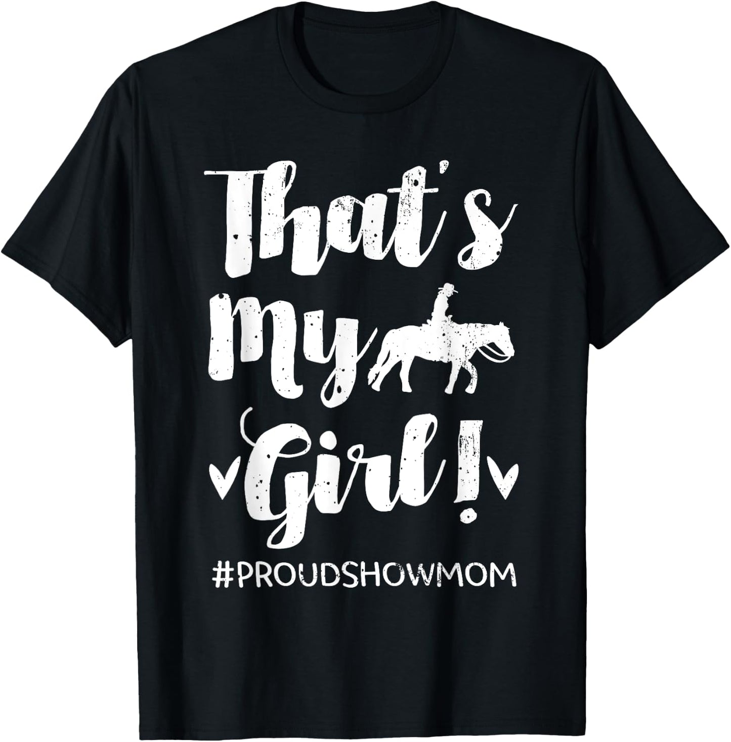 Horse Show Mom Equestrian Jockey Showjumping Mother's Day T-Shirt - T-Shirt | Black